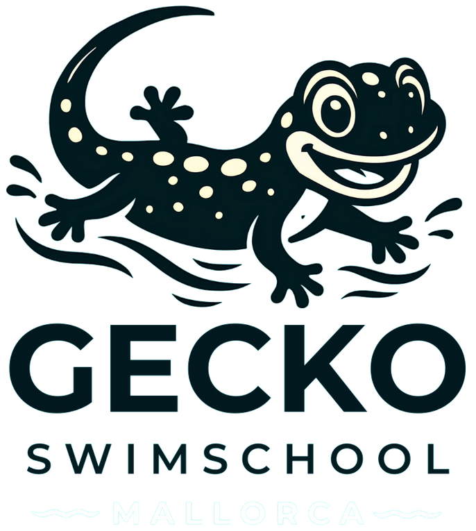 Gecko Swimschool Mallorca – logo with a swimming gecko